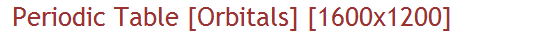 Periodic Table [Orbitals] [1600x1200]