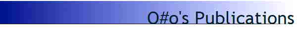 O#o's Publications