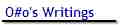 O#o's Writings